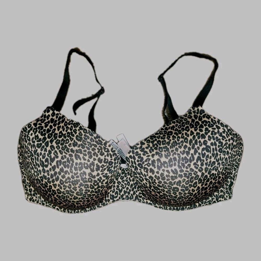 Victoria's Secret Padded No Wire Leopard Print Bra 40D